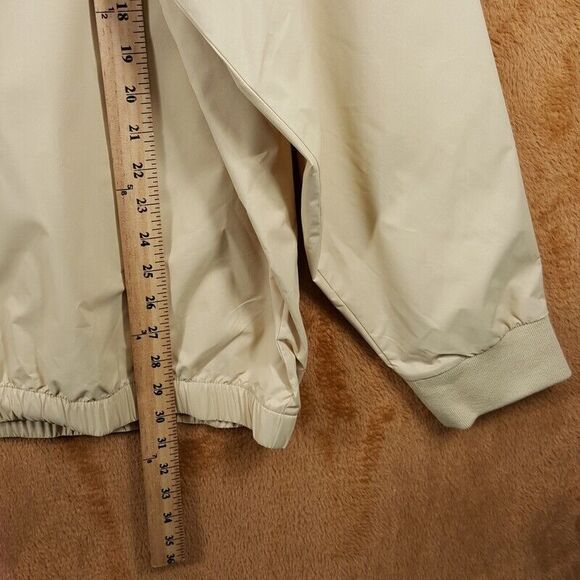 LACOSTE Jacket Mens XXL Tan Pullover Loose Fit Golf Windbreaker Logo $185 - Picture 9 of 10